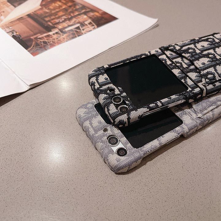 Galaxy ZFlip4カード収納 ケースdior風