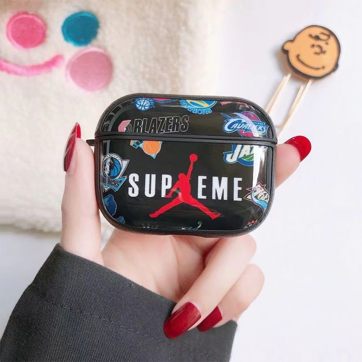 Supreme 風 第三世代 ケース  メンズ女向け， 耐衝撃airpods第二世代ケースナイキ 風