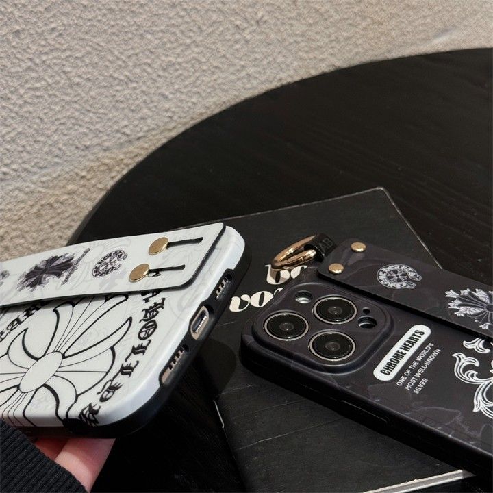 chrome hearts iphone15ケース白黒