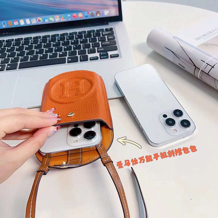 hermès アイフォン 15 pro max 韓国風スマホケース ショルダー