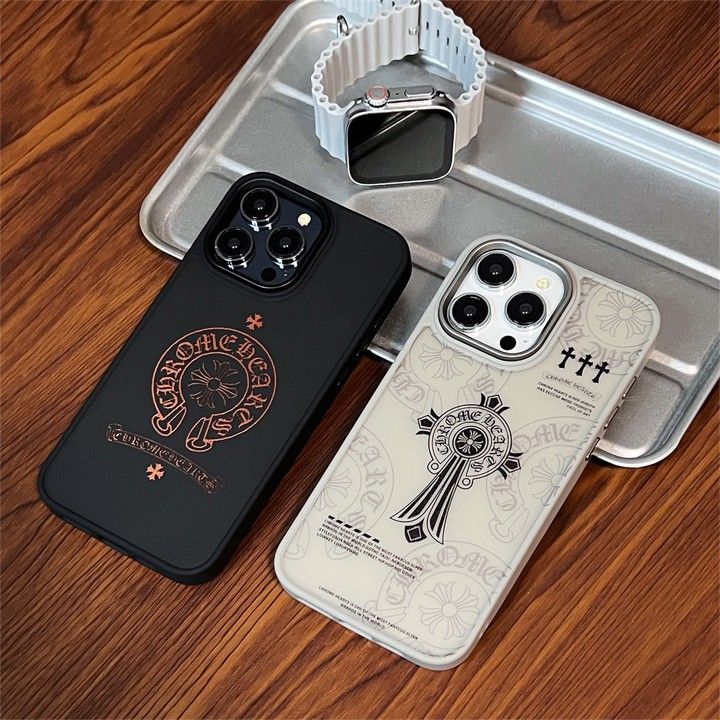 iphone15 pro 光沢感 保護ケース ChromeHearts